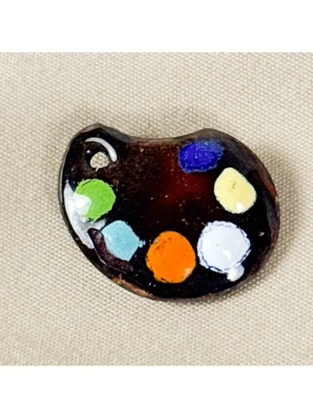 Cute Mini Enamel Copper Artisan Brooch Pin Handmade Art Jewelry C24
